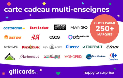 Carte cadeau Multi-Enseignes