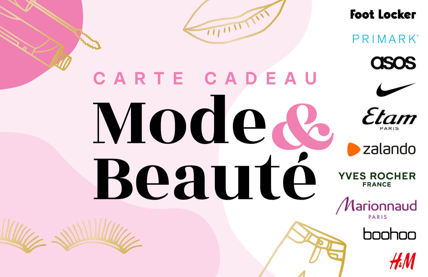 Carte cadeau Mode & beauté 